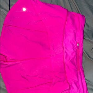 these are Lululemon, speed up, high rise, pink athletic shorts!